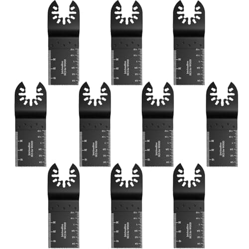 Image of 10Pcs Multi Tool Blades Professional Universal Oscillating Saw Blades for Wood, Metal – Quick Release Multitool Blades Compatible with Dewalt, Ryobi, Makita, Milwaukee, Bosch, Dremel, Rockwell & More