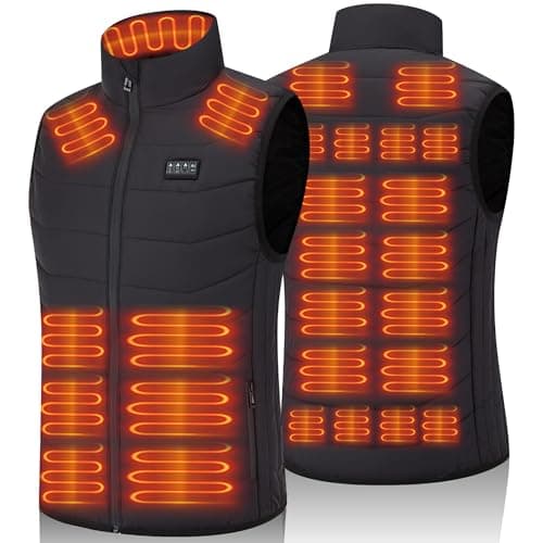 Image of vapesoon Heated Vest for Men and Women with 5V/7.4V Compatible,Fast Heat, Heated Gilet with 26 Heating Zones,4 Switch Controls,– Ideal for Winter Cycling, Camping, and Work –(No Battery Included)