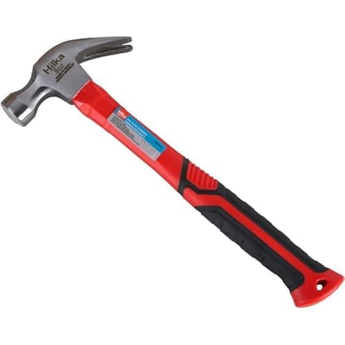 Image of Hilka Claw Hammer Fibreglass Shaft 8oz Rubber Grip