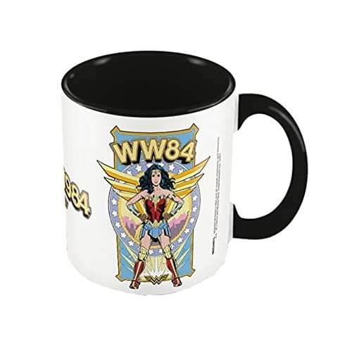 Image of Wonder Woman Pyramid International, 1984 Power Black Breakfast Mug