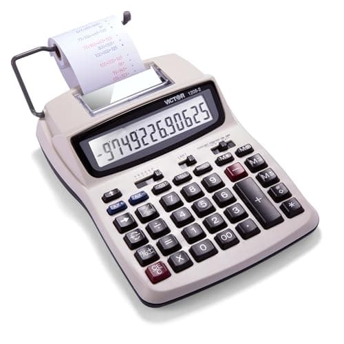 Image of Victor Technology 1208-2 calculator - calculators (Desktop, AC/DC, Printing calculator, White, Ink ribbon, Buttons)