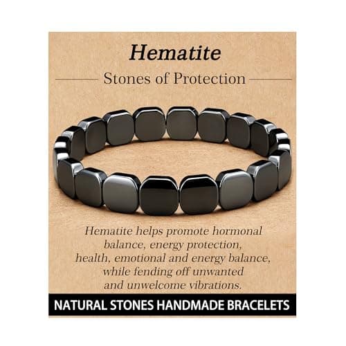Image of Rajputana Hematite Bracelet Men Natural Stones Handmade Bracelets Hematite Stone Bracelet Male Gifts Mens Bracelets Birthday Gifts for Men husband