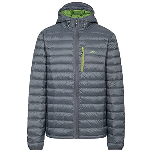 Image of Trespass Digby, Carbon, XXS, Lightweight Warm Down Jacket 80% Down for Men, Grey, XX-Small / 2X-Small / 2XS