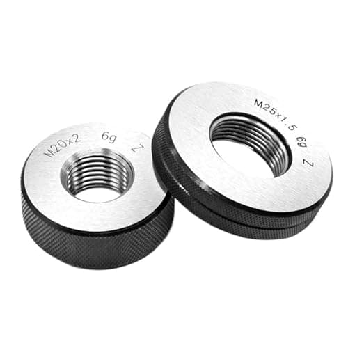 Image of External Thread Ring Gauge, External Thread Ring Gauge Metric Go And No-Go Multiple Sizes Pack Of 2(M16x1)