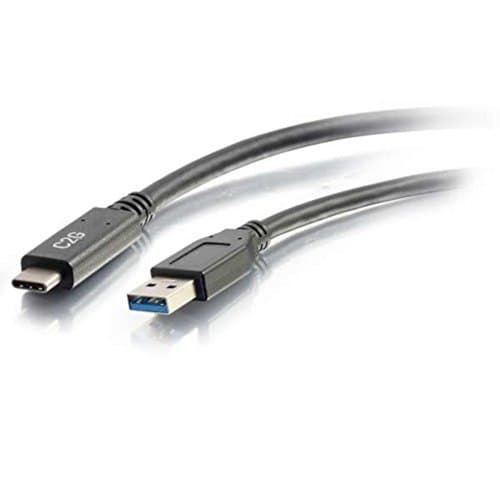 Image of C2G 3.1M (10ft) USB-C® to USB-A SuperSpeed USB 3.2 GEN 1. 5Gbps Data Transfer and 3A, 60 Watt Charging Cable - Male to Male - Black
