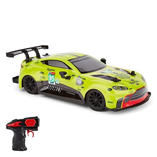 Image of CMJ RC Cars Aston Martin GTE Vantage Officially Licensed Remote Control Car. 1:24 Scale Green