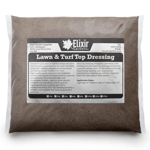 Image of Elixir Gardens Lawn Top Dressing Mix, 70/30 Sportsand & Graded Topsoil Blend for Garden and Turf Maintenance | 1kg - 20kg Bags (5kg)