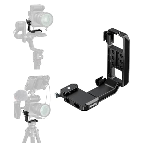 Image of SMALLRIG Vertical Mount Plate for Cage, Built in 1/4''-20 Thread and Baseplate for Arca-Type, L Bracket Switching Grip for Tripods, for DJI RS 4 Pro/RS 4 Mini/RS 4 / RS 3 Pro / RS3 / RS2-5594
