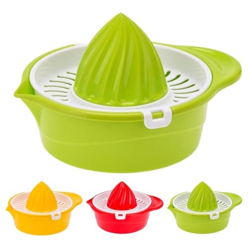Image of GEEZY Plastic Manual Juicer, 220ml Capacity – BPA Free, Dishwasher Safe, Lightweight with Spout & Handle – Great Kitchen Essential Hand Squeezer for Lemons, Limes, Oranges & Daily Citrus Juicing