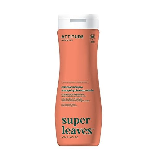 Image of ATTITUDE Colorlast Hair Shampoo, EWG Verified, For Color Treated Hair, Protects Color, Naturally Derived Ingredients, Vegan and Plant Based, Avocado Oil and Pomegranate, 473 mL