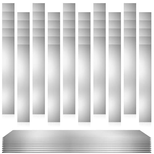 Image of AOKLIT 50 Pcs Shim Stock Assortment, 304 Stainless Steel 1" Width x 6" Length Metal Shims for Leveling, Gap Filler Trim Strip, DIY & Industrial Use (0.001"-0.01" Thickness)
