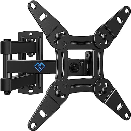 Image of PERLESMITH TV Wall Bracket for 13-42 inch TVs, Swivel Tilt Extend Wall Mount for Flat & Curved TV up to 20kg, Max.VESA 200x200mm