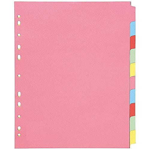 Image of Q-Connect 10-Part Extra Wide Subject Divider A4 KF76982
