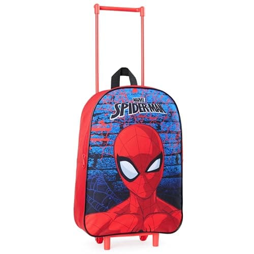 Image of Marvel Spiderman Suitcase - Foldable Trolley Bag 39 x 27cm 10.5 litres 2 Wheels Extendable Handle - Wheeled Bag