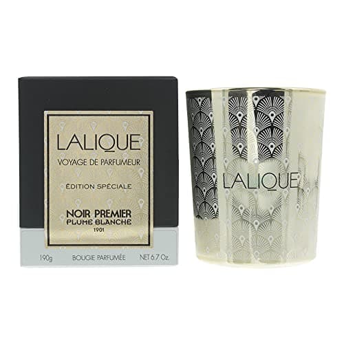 Image of Lalique Noir Premier Plume Blanche Candle 190g
