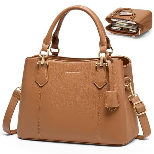 Image of RAINSMORE Handbags for Women PU Leather Ladies Handbags Elegant Women Handbags Top Handle Shoulder Bags for Casual Work