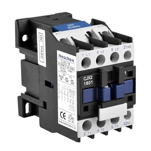 Image of Heschen AC Contactor, CJX2-1801, 24V 50/60Hz Coil, 3P, 3 Pole, Normally Closed, Ie 18A, Ue 380V