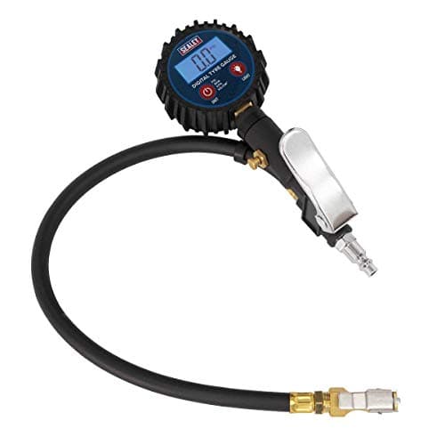 Image of Sealey Compact Digital Tyre Inflator with Clip-On Connector - SA400