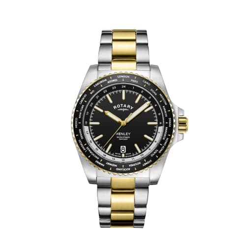 Image of Rotary World Timer Men's Two-Tone Watch GB05371/04