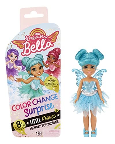 Image of MGA's Dream Bella Colour Changing Surprise Little Fairies - DREAMBELLA - Small Fashion Doll with Wings, Accessories and Turquoise Hair - 14 cm - Collectable - Great Gift for Children from 3 Years