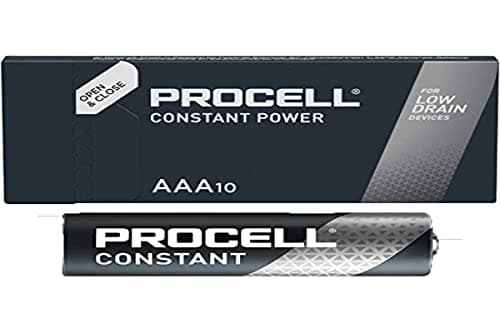 Image of Duracell Battery Alkaline, Micro, AAA, LR03, 1.5 V Procell Constant, Retail Box (10 Pack), Multicoloured, 5000394149199