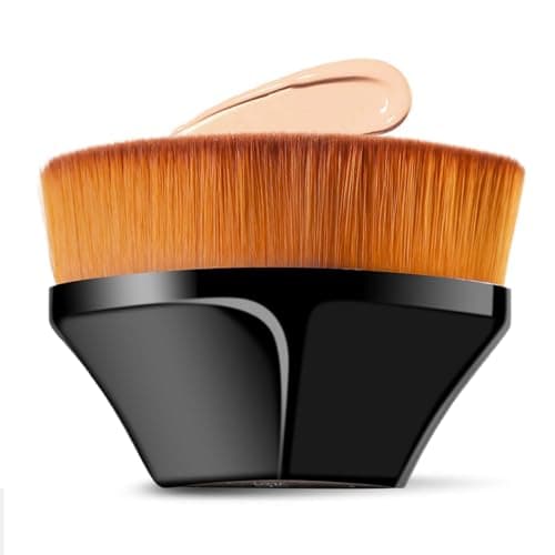 Image of Flawless Foundation Makeup Brush,Kabuki Magic Face Brush Flat Top High-Density Multifunctional for Flawless Powder, Blending Liquid or Cream Cosmetics with Portable Case,powder foundation brush