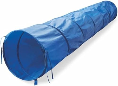Image of Unibos | Dog Training Tunnel 3M- Outdoor Play Game Collapsible Agility Equipment For Dog Cat Pet - Easy To Fold With 8 Metal Pins & Carrying Bag - For Animal Training & Exercise