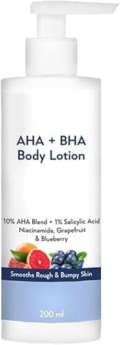 Image of 10% AHA + 1% BHA Body Lotion for Men & Women - Body Lotion for Dry Skin - Detans, Smooths Rough & Bumpy Skin 200ml