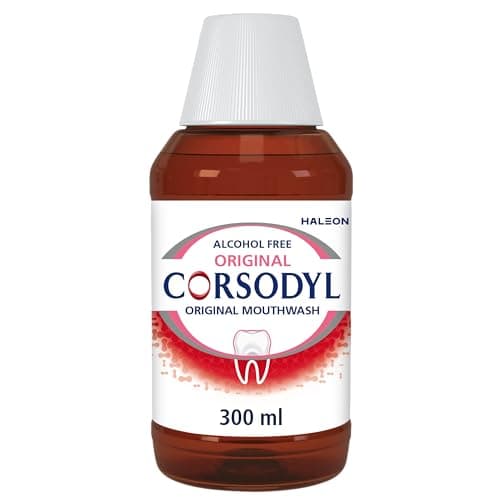 Image of Corsodyl Prevents gum disease & Bleeding Gum Treatment, Medicated Antibacterial Mouthwash, Original Alcohol Free, 300 ml