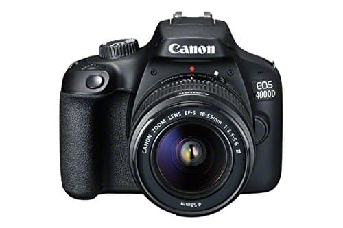 Image of Canon EOS 4000D DSLR Camera and EF-S 18-55 mm f/3.5-5.6 III Lens - Black (Renewed)