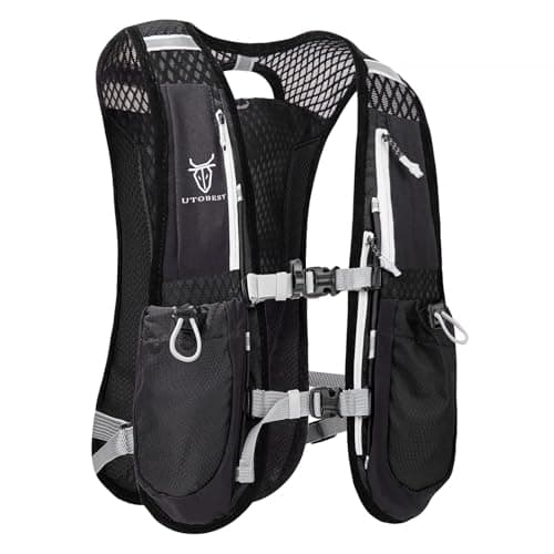 Image of UTOBEST Running Backpacks Lightweight Hydration Pack Functional Running Vest 5L (Black)