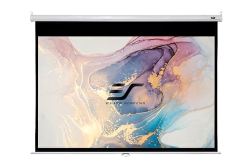 Image of Elite M120XWV2 Manual Pull Down 120 inch Projector Screen - White