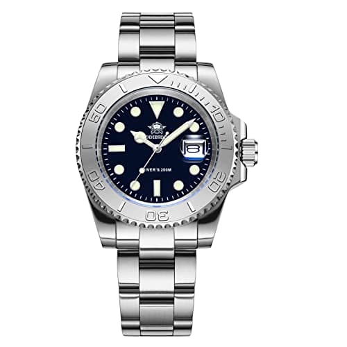 Image of ADDIESDIVE 41mm Diver Quartz Watch for Men Waterproof 200M Brushed Stainless Steel Band Luminous Dial