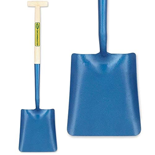 Image of GroundMaster Solid Socket Square Mouth Shovel - 28" Strong Ash Shaft Garden Tool