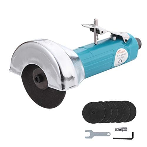 Image of ORAZIO Air Cut-Off Tool 3 Inch 75mm Pneumatic Grinder Cutter Straight Grinding Saw with 6 Cutting Discs 212553B