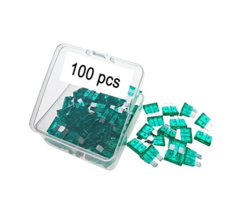 Image of 30A Fuse, Standard Blade Fuse 30A, 30A Standard Blade Fuse, 30A Standard Car Fuse, 30A Automotive Blade Fuse, Compatible with Car/RV/Truck/Motorcycle Assorted Set with 4Pack Fuse pullers 100 Pcs