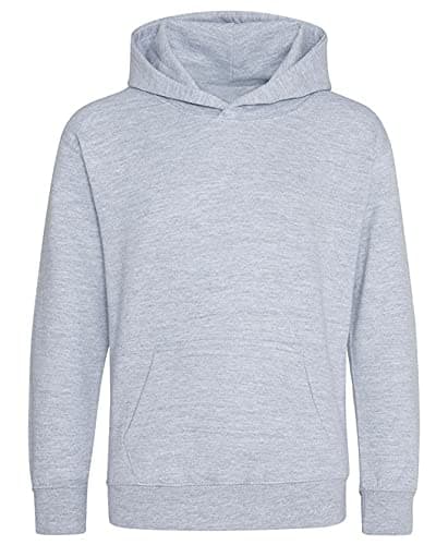 Image of AWDis Just Hoods Kids Organic Hoodie - Heather Grey - 7-8 Years