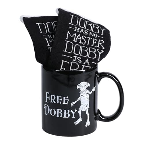 Image of Paladone Harry Potter Free Dobby Mug & Sock Gift Set - Officially Licensed Wizarding World Merchandise, Gift Set for Potter Fans