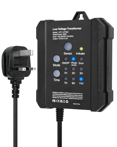 Image of SMY Lighting 65W Power Supply Outdoor Low Voltage LED Driver with Timer and Photocell Sensor,230V AC to 12V DC Transformer Weatherproof for LED Landscape Lighting,Deck Lights,Spotlight, Pathway Light