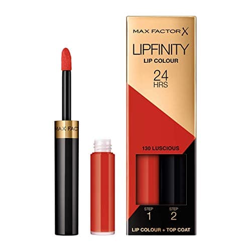 Image of Max Factor Lipfinity Lip Colour Luscious 130 - Kiss-proof Lipstick with 24 Hours Hold without Drying Out, with Intensive Colour Release & Precise Applicator - with Intensely Nourishing Gloss Top Coat