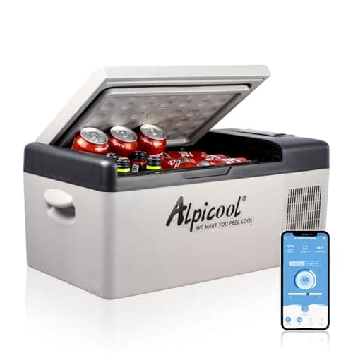 Image of Alpicool C15 15L Compressor Car Fridge Freezer, DC 12v Camping Refrigerator, Portable Mini Cool Box for TruckCampervanRVBoat, -20℃ to 20℃