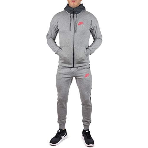 Image of Nike Air NSW Mens Full Tracksuit Set (Large) Grey