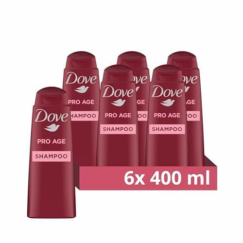 Image of Dove Pro Age Shampoo leaves hair up to 2 x stronger for brittle hair 6x 400ml