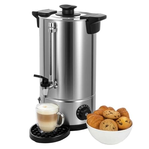 Image of 10L Commercial Water Boiler Urn Thermostat Control Electrical Catering Hot Water Boiler Tea Urn Coffee Auto Energy-Saving Boil-Dry Protection