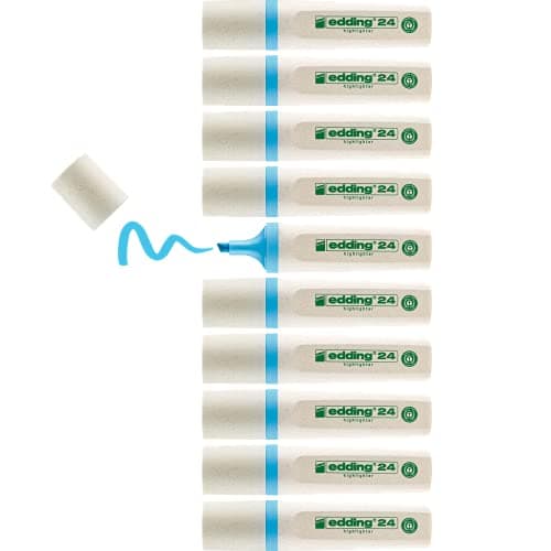 Image of edding 24 Ecoline Highlighter - Light Blue (Box of 10)