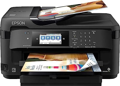 Image of WorkForce WF-7710 Wireless Wide-format Color Inkjet Printer with Copy, Scan, Fax, Wi-Fi Direct and Ethernet, Amazon Dash Replenishment Enabled