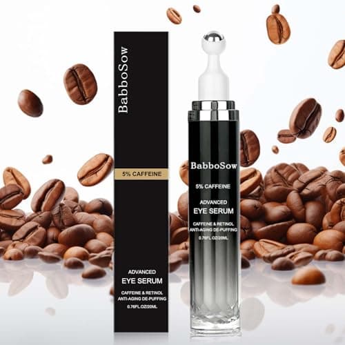 Image of Caffeine Eye Cream, Caffeine Eye Serum,Under Eye Cream Dark Circles, eye Cream for Dark Circles and Puffiness with 360° Roller, Anti-Ageing Reduces Puffiness, Wrinkles & Fine Lines