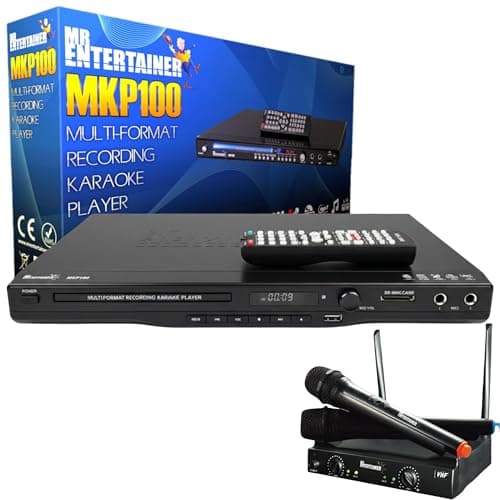 Image of Mr Entertainer MKP100 CDG DVD MP3G Karaoke Player. HDMI/Record/Rip/USB (Wireless Microphones)