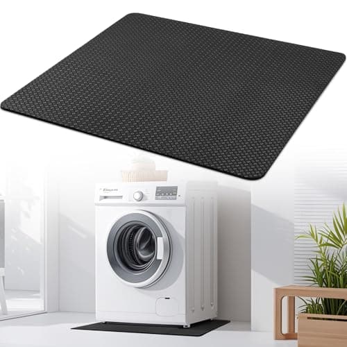Image of Upgraded Double-Sided Non-Slip & Lightweight Under Washing Machine Mat, 60 X 60 CM Anti-Vibration Waterproof Washing Machine Mat for Laundary Floor Protection - Shock Absorbing, Noise Reducing