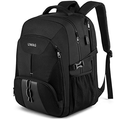 Image of Extra Large 50L Travel Laptop Backpack,Water Resistant Work Backpack Bag with USB Charging Port,Anti Theft Big Business Backpack,College School Computer Rucksack for Men Women,Fits 17Inch Laptop-Black